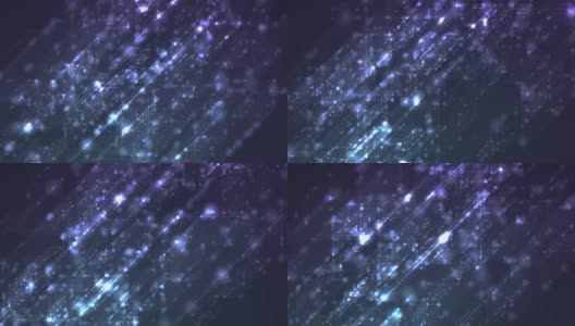 蓝色发光闪闪的技术几何视频动画高清在线视频素材下载