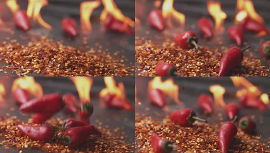 辣椒和火焰高清在线视频素材下载