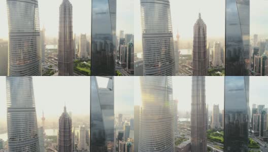 上海摩天大楼的航拍视频高清在线视频素材下载