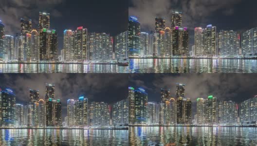 4K时光流逝:韩国釜山摩天楼现代建筑高清在线视频素材下载