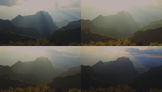 泰国清迈，Doi luang Chiang Dao的日落高清在线视频素材下载