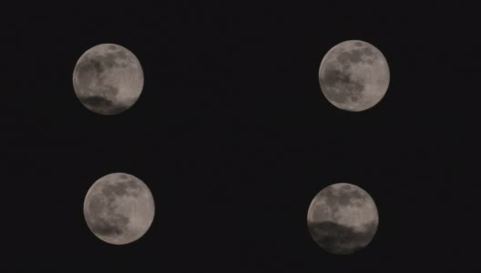 2020年3月9日，德国柏林和勃兰登堡上空的超级月亮高清在线视频素材下载