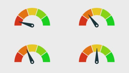 速度计动画。4K视频。矢量图标。高清在线视频素材下载