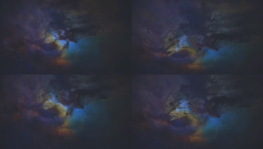 泻湖星云独特的粒子再现高清在线视频素材下载