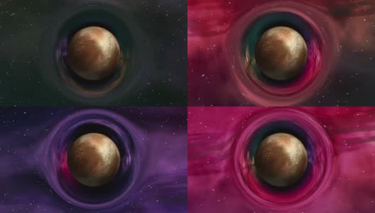 弯曲空间中的冥王星高清在线视频素材下载