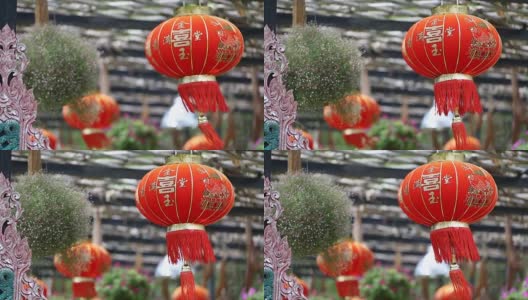 红色中国的灯笼。高清在线视频素材下载