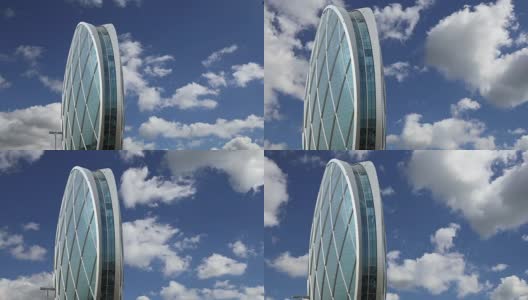 圆形建筑阿尔达，阿布扎比，阿拉伯联合酋长国高清在线视频素材下载