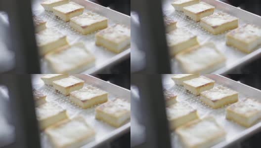 商业厨房食品准备-柠檬方块高清在线视频素材下载