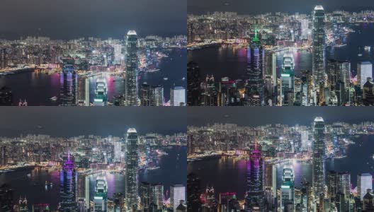T/L WS HA TD鸟瞰图香港市容及黄昏时的垃圾船高清在线视频素材下载