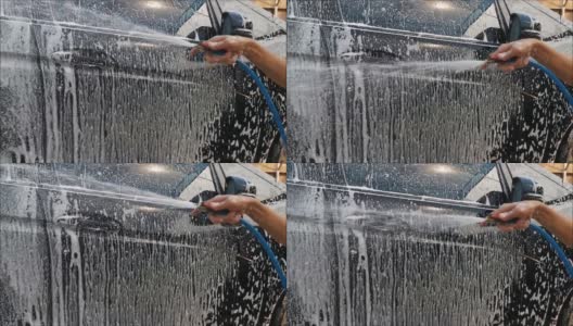 洗车用泡沫注塑高清在线视频素材下载