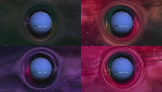弯曲空间中的海王星高清在线视频素材下载