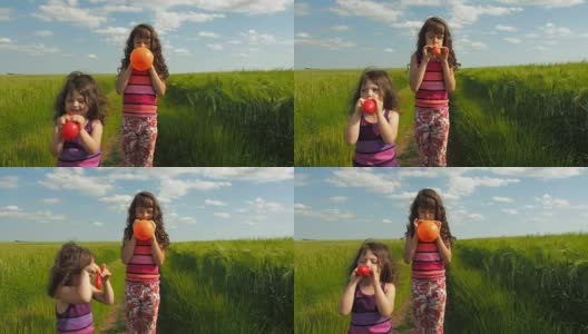 儿童充气气球高清在线视频素材下载