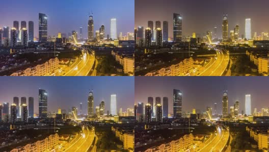 天津夜间交通高清在线视频素材下载