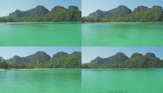 Beautiful beach with white sand on Phi Phi island高清在线视频素材下载