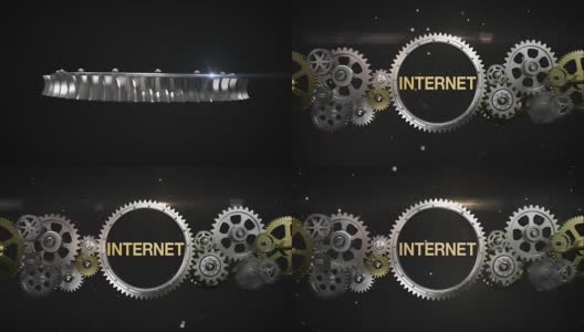 连接齿轮和制造关键字“INTERNET”高清在线视频素材下载