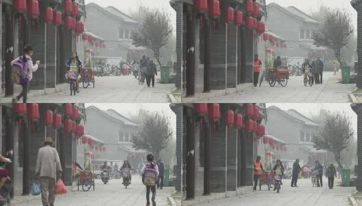 中国古镇风光，山东南阳镇高清在线视频素材下载
