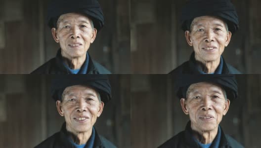 老中国老人在农村的房子高清在线视频素材下载