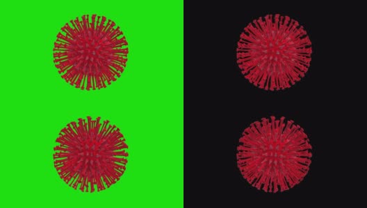 COVID-19或冠状病毒2019冠状病毒细胞高清3d动画循环动画。高清在线视频素材下载