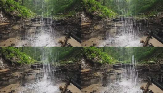 森林环线的瀑布高清在线视频素材下载