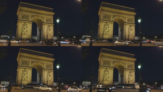 巴黎凯旋门高清在线视频素材下载