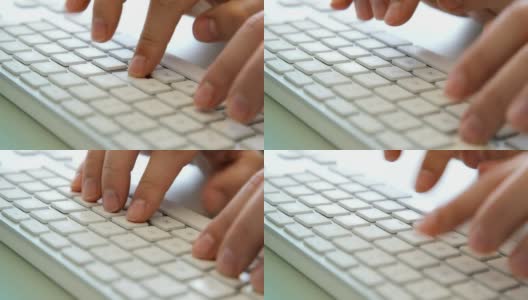白色键盘高清在线视频素材下载
