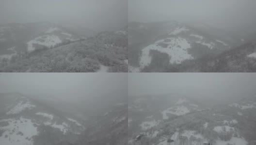 山上有暴风雪高清在线视频素材下载