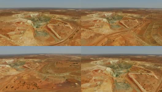 澳大利亚内陆的金矿和金矿。鸟瞰图高清在线视频素材下载