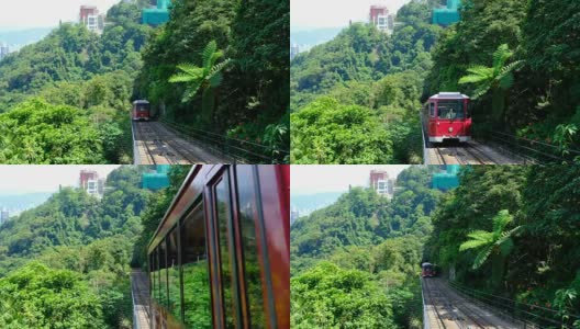 香港山顶缆车高清在线视频素材下载