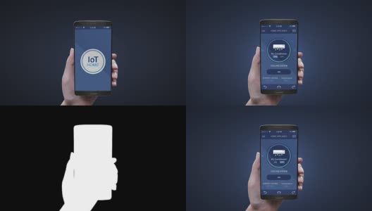 触控移动物联网家电、空调控制、物联网智能家居。高清在线视频素材下载
