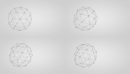 抽象多边形结构，三维动画高清在线视频素材下载