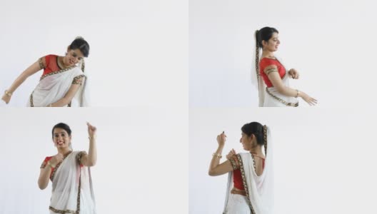 表演民族舞蹈的印度妇女高清在线视频素材下载