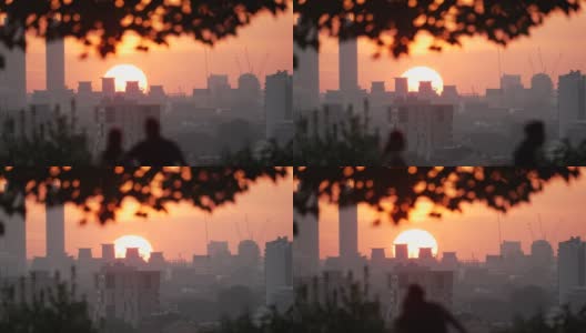 伦敦摩天大楼上的日落是这个系列的一部分高清在线视频素材下载