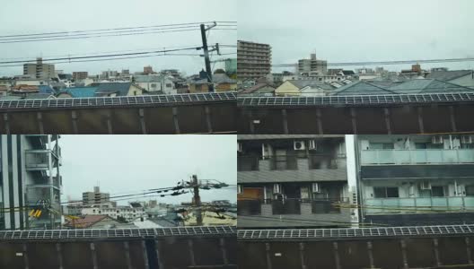 日本高铁窗外的景色高清在线视频素材下载