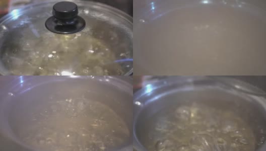 沸水泡沫的特写高清在线视频素材下载