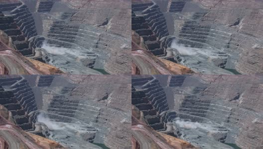 澳大利亚西部卡尔古利博尔德的超级坑金矿爆破高清在线视频素材下载
