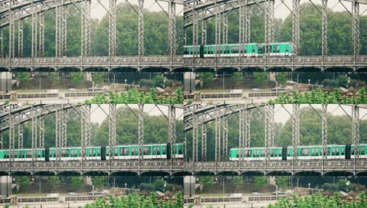 奥斯特里茨桥上的巴黎地铁高清在线视频素材下载