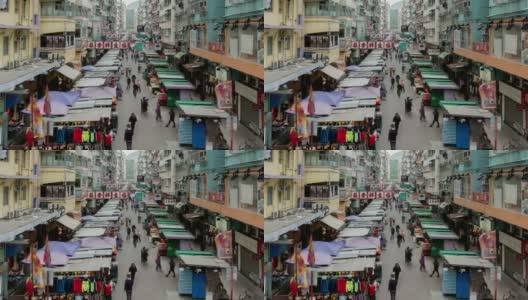 香港街景，孟角高清在线视频素材下载