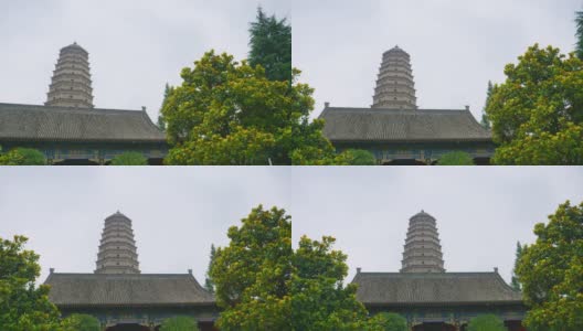 中国古代佛教名刹法门寺，位于阜丰县法门镇。高清在线视频素材下载