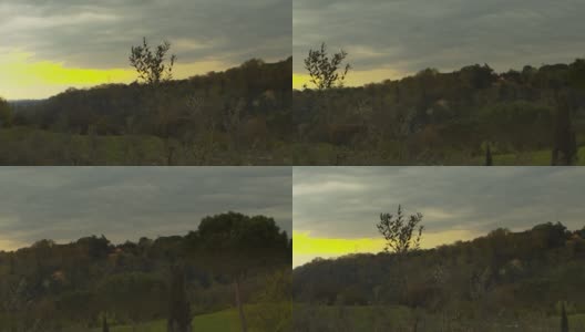 日落时的罗马乡村景色高清在线视频素材下载