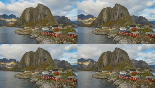 挪威罗浮敦岛美丽风景的时光流逝高清在线视频素材下载
