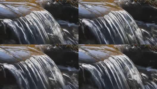 有小裂谷的小溪高清在线视频素材下载