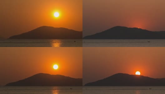 香港贝澳泳滩的日落时间高清在线视频素材下载