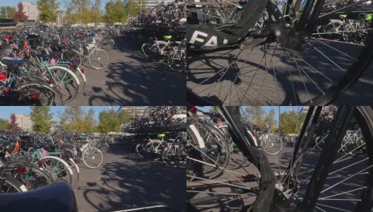 很多自行车-股票视频高清在线视频素材下载