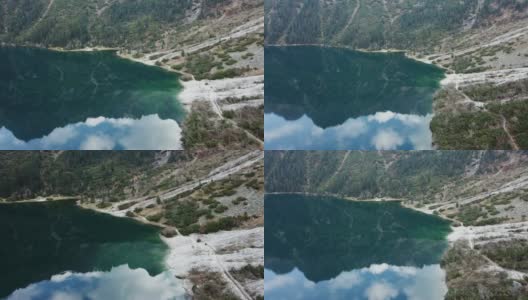 波兰塔特拉山脉的莫尔斯基湖高清在线视频素材下载