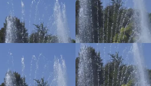 水池中的喷泉高清在线视频素材下载