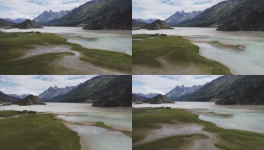 中国西藏冉吾湖景观高清在线视频素材下载