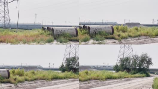 乡村景色中的火车高清在线视频素材下载