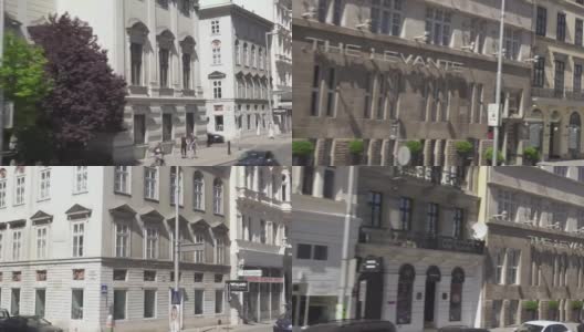 从巴士上看维也纳城的建筑高清在线视频素材下载