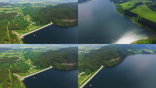 苏玛瓦国家公园乌拉瓦河上的尼尔斯科供水水库。西波西米亚的饮用水来源。捷克共和国，中欧。高清在线视频素材下载