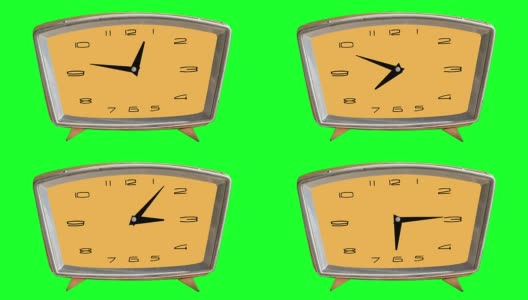 可循环时钟的视频动画在chromakey(绿色)背景高清在线视频素材下载
